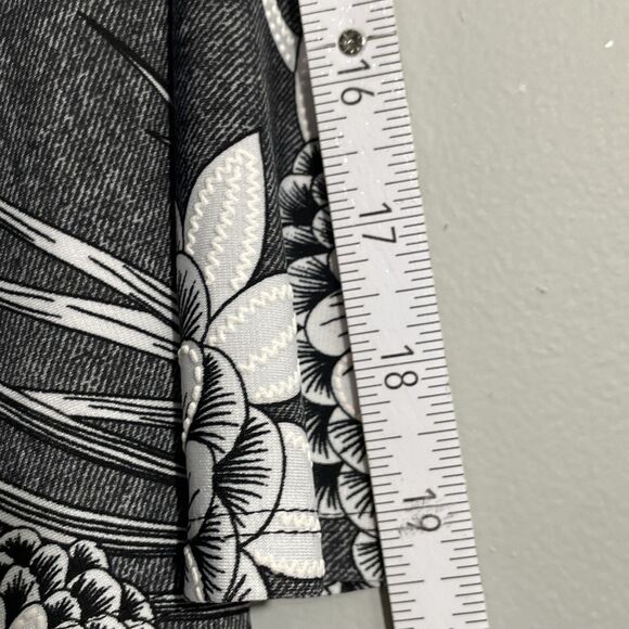 Studio One New York Women’s L Black White Floral Dress Liquid Knit Whimsigoth - Picture 7 of 11